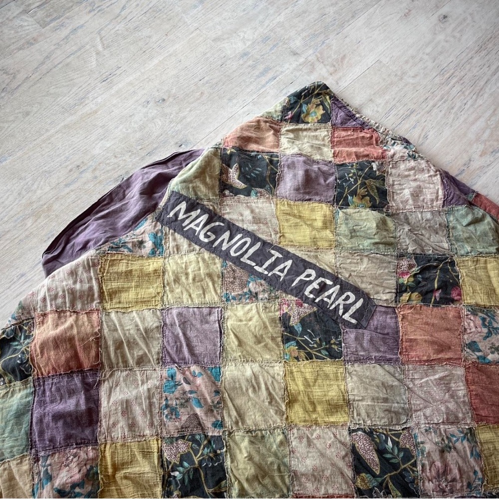 Rare Magnolia Pearl Multicolor Patchwork Throw